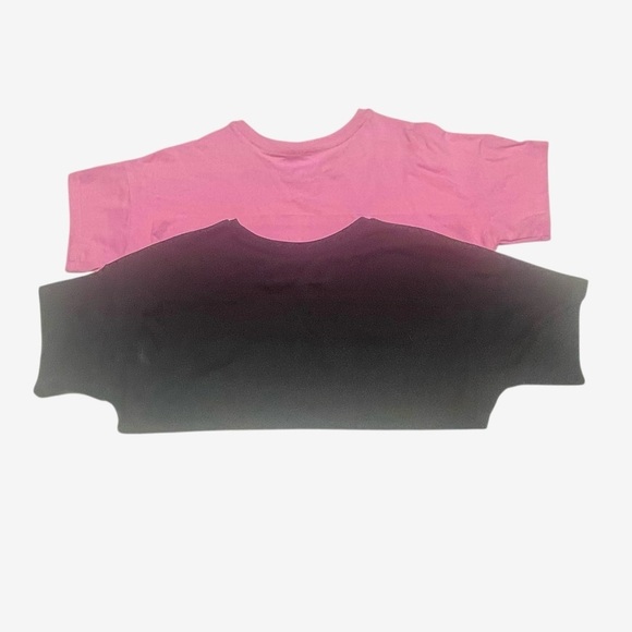 Wonder nation Girls Graphic Cropped T-Shirts - Pink and Black size S 6-6X - Picture 3 of 9